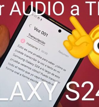 Transcribir audio a texto con Galaxy S24.