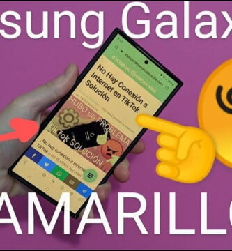 pantalla amarilla Samsung Galaxy.