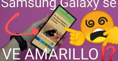 pantalla amarilla Samsung Galaxy.