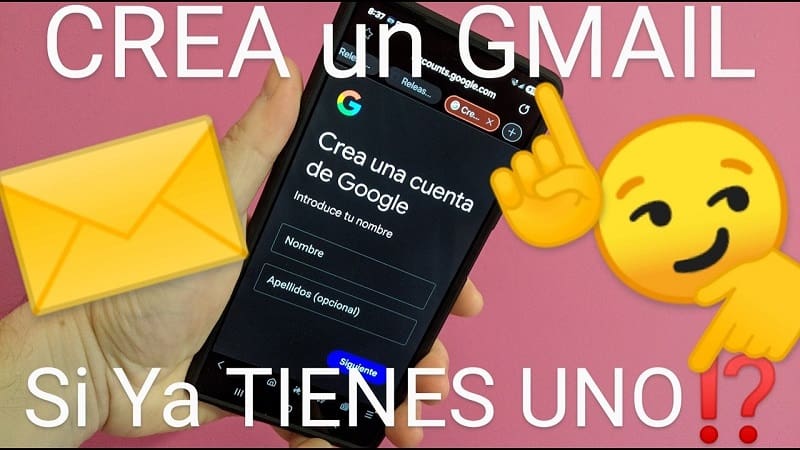 Crear una cuenta de Gmail si ya tienes una.