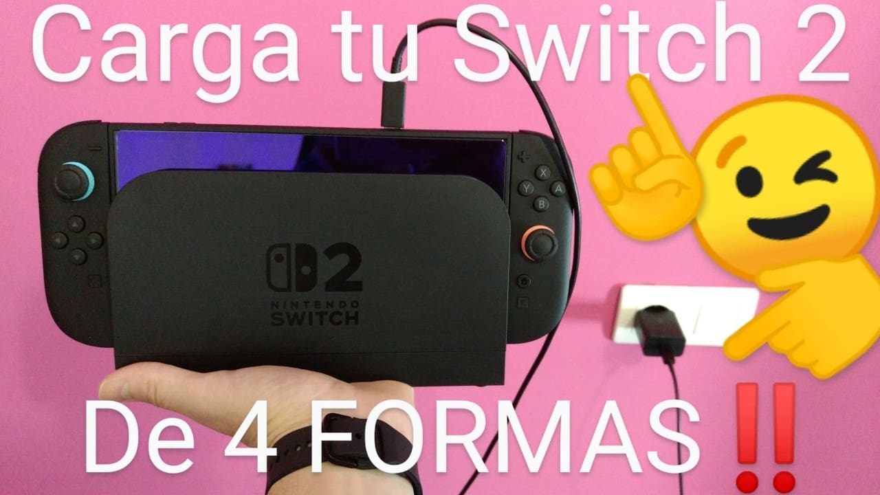 Cargar Nintendo Switch 2 4 formas posibles.