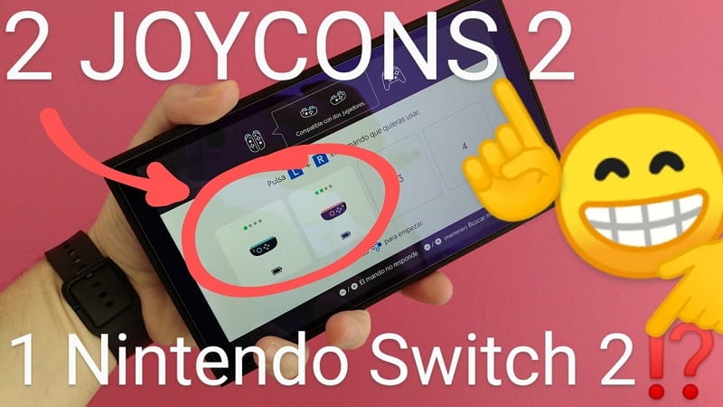 2 jugadores con 2 Joycons