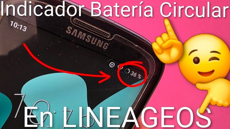 Activa icono batería circular LineageOS