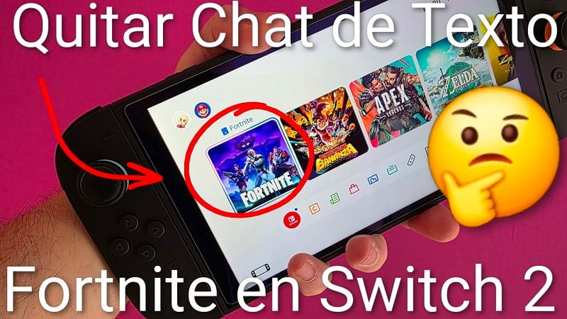 desactivar chat de texto fortnite switch 2