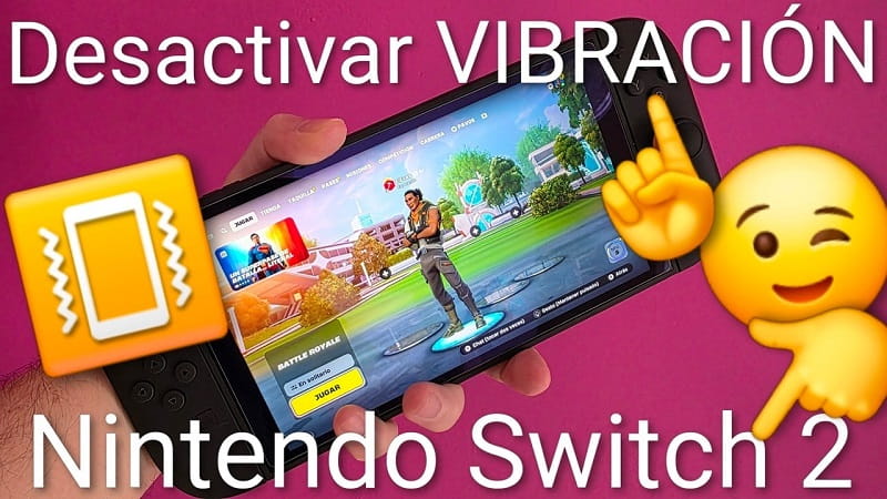 desactivar vibración fortnite switch 2