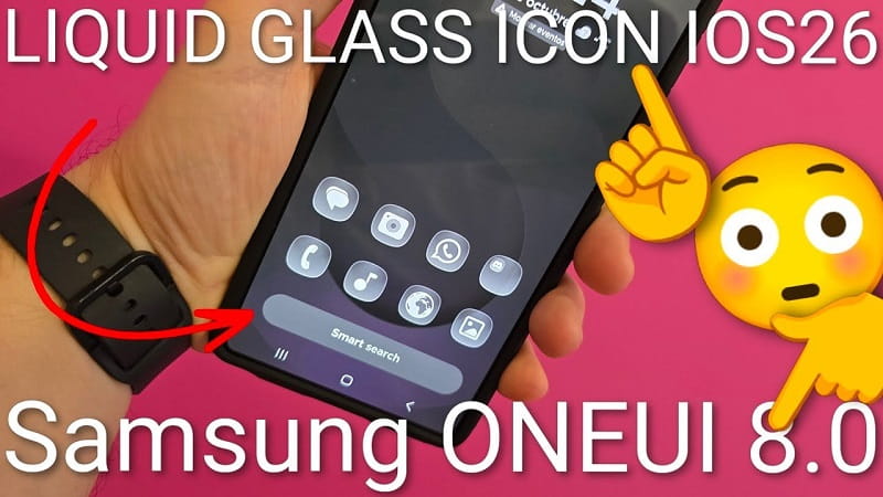 iconos Liquid Glass en Samsung con One UI 8.0