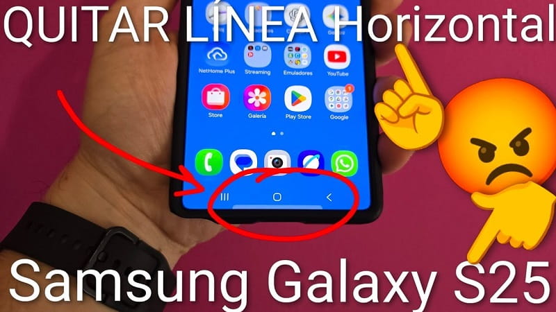 quitar la línea horizontal del S25