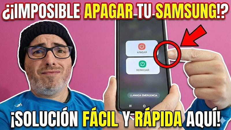 Samsung no se apaga pulsando el botón