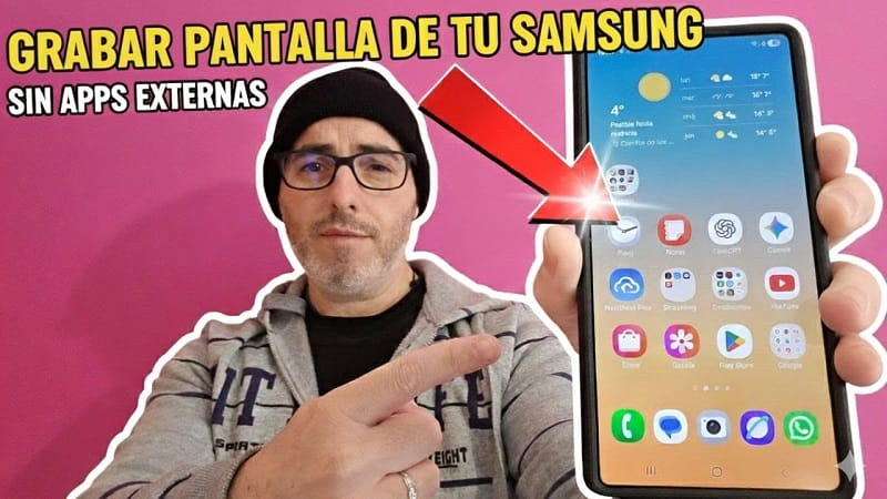 grabar pantalla en Samsung