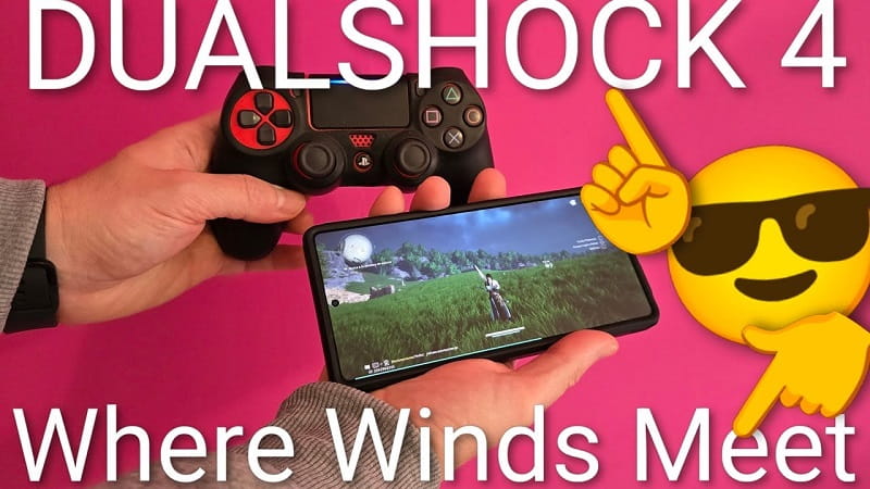 usar mando PS4 en Where Winds Meet Mobile
