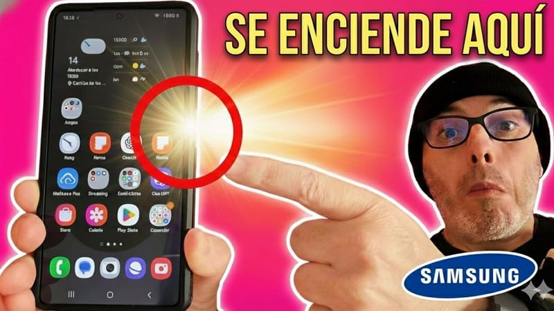 Encender linterna botón lateral Samsung Galaxy