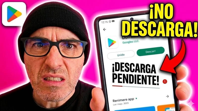 Google Play Store descarga pendiente